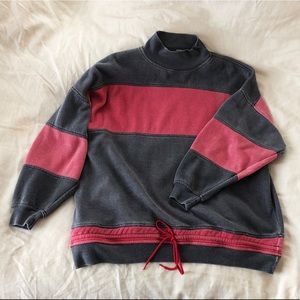 Vintage Mock Turtleneck Rugby Sweatshirt
